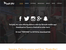 Tablet Screenshot of iloveteriyaki.com